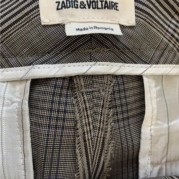 Zadig & Voltaire Plaid Cropped Pants - Size 36 - US Size Small - Picture 5 of 6